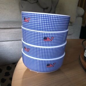🇺🇸 NIB set of 4 melamine Vineyard Vines 🐳bowls